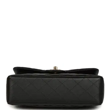 Chanel Chanel Small Classic Double Flap Bag Black Lambskin Rose Gold Hardware | Thumbnail 6
