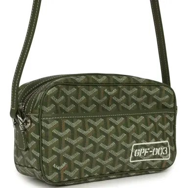 goyard Goyard Goyardine Khaki Cap Vert PM Bag Palladium Hardware | Thumbnail 2