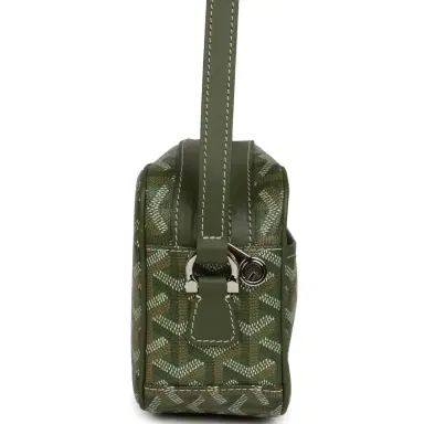 goyard Goyard Goyardine Khaki Cap Vert PM Bag Palladium Hardware | Thumbnail 3