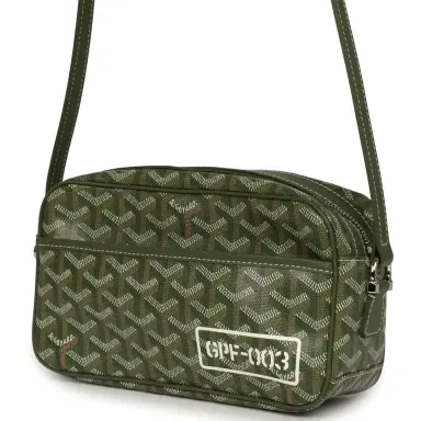 goyard Goyard Goyardine Khaki Cap Vert PM Bag Palladium Hardware | Thumbnail 5