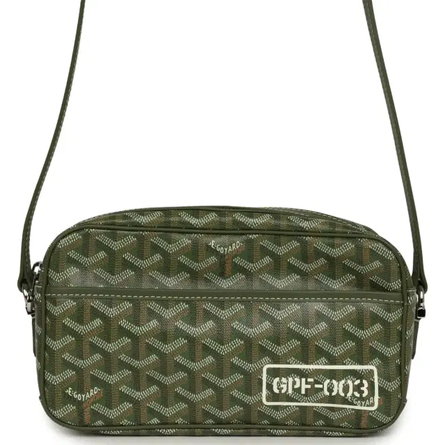 goyard Goyard Goyardine Khaki Cap Vert PM Bag Palladium Hardware