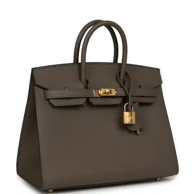 HERMÈS Hermes Birkin Sellier 25 Etain Epsom Gold Hardware | Thumbnail 2 HERMÈS Hermes Birkin Sellier 25 Etain Epsom Gold Hardware | Thumbnail 2