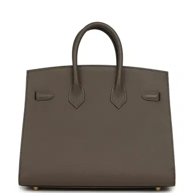 HERMÈS Hermes Birkin Sellier 25 Etain Epsom Gold Hardware | Thumbnail 4 HERMÈS Hermes Birkin Sellier 25 Etain Epsom Gold Hardware | Thumbnail 4