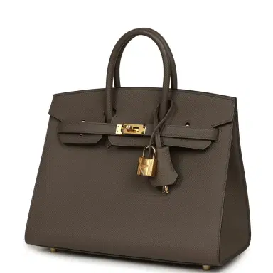 HERMÈS Hermes Birkin Sellier 25 Etain Epsom Gold Hardware | Thumbnail 5 HERMÈS Hermes Birkin Sellier 25 Etain Epsom Gold Hardware | Thumbnail 5