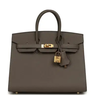 HERMÈS Hermes Birkin Sellier 25 Etain Epsom Gold Hardware | Thumbnail 1 HERMÈS Hermes Birkin Sellier 25 Etain Epsom Gold Hardware | Thumbnail 1