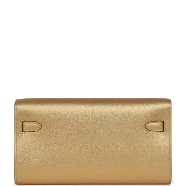 HERMÈS Hermes Kelly Wallet To Go Dore Chevre Chamkilight Permabrass Hardware | Thumbnail 4 HERMÈS Hermes Kelly Wallet To Go Dore Chevre Chamkilight Permabrass Hardware | Thumbnail 4