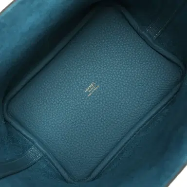 HERMÈS Hermes Picotin Lock 18 Blue Jean Clemence Gold Hardware | Thumbnail 7 HERMÈS Hermes Picotin Lock 18 Blue Jean Clemence Gold Hardware | Thumbnail 7