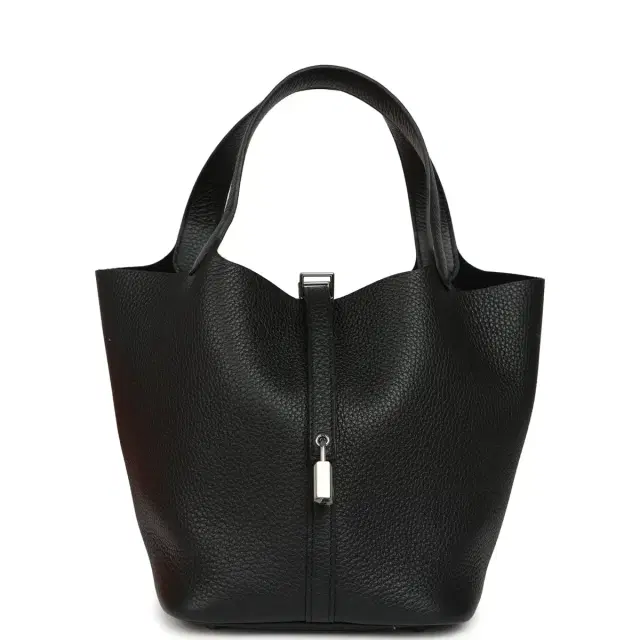 hermes Hermes Picotin Lock 22 Black Clemence Palladium Hardware