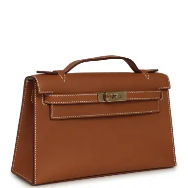HERMÈS Hermes Special Order (HSS) Kelly Pochette Gold Verso Swift Permabrass Hardware | Thumbnail 2