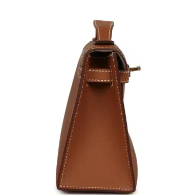 HERMÈS Hermes Special Order (HSS) Kelly Pochette Gold Verso Swift Permabrass Hardware | Thumbnail 3