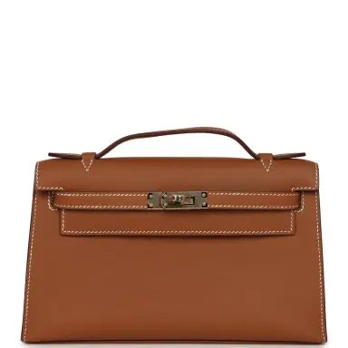 HERMÈS Hermes Special Order (HSS) Kelly Pochette Gold Verso Swift Permabrass Hardware | Thumbnail 1