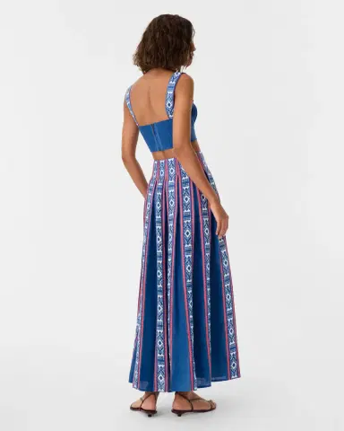 Emporio Sirenuse Aurelia Skirt in Blue Horizon Print | Thumbnail 4 Emporio Sirenuse Aurelia Skirt in Blue Horizon Print | Thumbnail 4