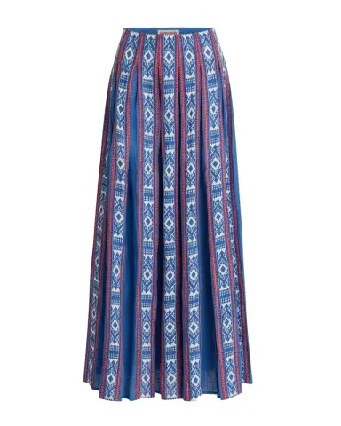 Emporio Sirenuse Aurelia Skirt in Blue Horizon Print | Thumbnail 1 Emporio Sirenuse Aurelia Skirt in Blue Horizon Print | Thumbnail 1