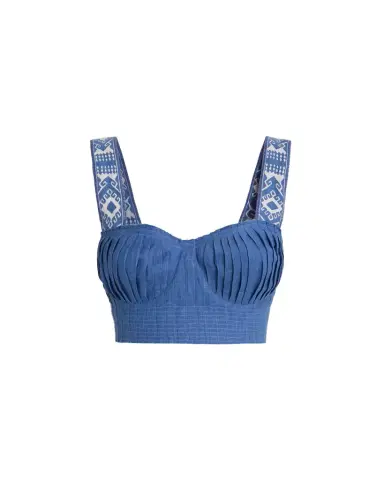 Emporio Sirenuse Dalia Top in Blue Horizon Print | Thumbnail 1