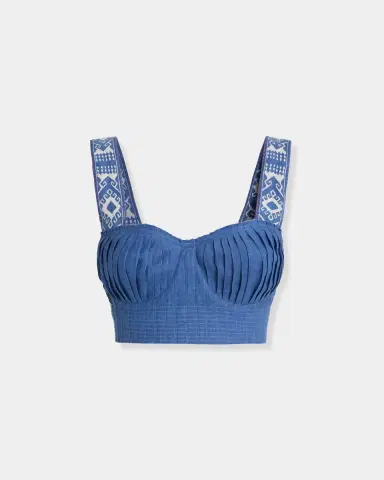 Emporio Sirenuse Dalia Top in Blue Horizon Print | Thumbnail 7 Emporio Sirenuse Dalia Top in Blue Horizon Print | Thumbnail 7