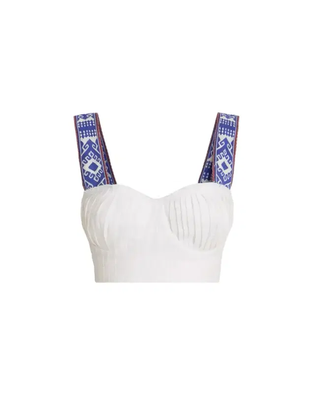 Emporio Sirenuse Dalia Top in Blue Horizon Print