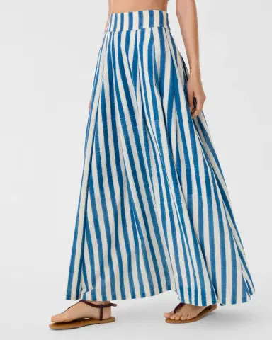 Emporio Sirenuse Flaminia Skirt in Ikat Stripes | Thumbnail 4 Emporio Sirenuse Flaminia Skirt in Ikat Stripes | Thumbnail 4