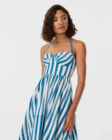 Emporio Sirenuse Johanna Dress in Ikat Stripes | Thumbnail 4 Emporio Sirenuse Johanna Dress in Ikat Stripes | Thumbnail 4