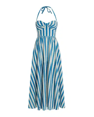 Emporio Sirenuse Johanna Dress in Ikat Stripes | Thumbnail 1 Emporio Sirenuse Johanna Dress in Ikat Stripes | Thumbnail 1