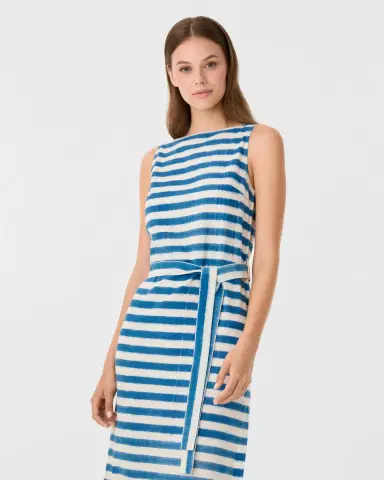 Emporio Sirenuse Kimi Dress in Ikat Stripes | Thumbnail 3 Emporio Sirenuse Kimi Dress in Ikat Stripes | Thumbnail 3