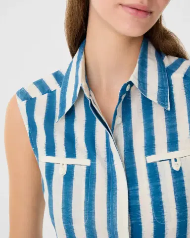 Emporio Sirenuse Ylenia Top in Ikat Stripes | Thumbnail 2 Emporio Sirenuse Ylenia Top in Ikat Stripes | Thumbnail 2