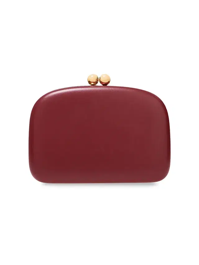 Carolina Herrera Women's Vega Leather Clutch - Rioja