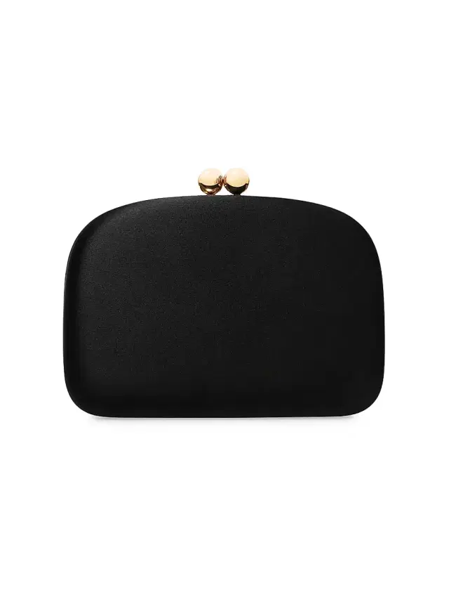 Carolina Herrera Women's Vega Satin Clutch - Black