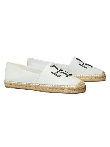 Tory Burch Women's Ines Double T Leather Espadrilles - Gardenia - Size 9 | Thumbnail 2