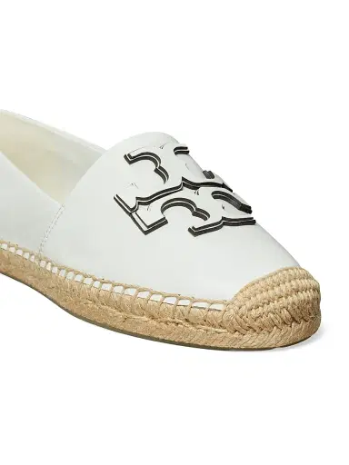 Tory Burch Women's Ines Double T Leather Espadrilles - Gardenia - Size 9 | Thumbnail 4