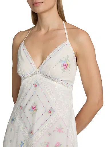 LoveShackFancy Women's Elira Embroidered Cotton Minidress | Thumbnail 6 LoveShackFancy Women's Elira Embroidered Cotton Minidress | Thumbnail 6