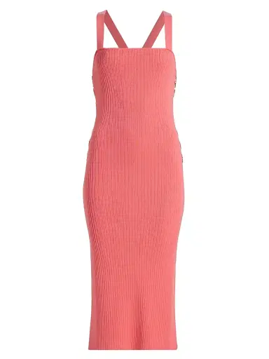 Ramy Brook Women's Brynn Side Cutout Midi-Dress - Coral - Size XL | Thumbnail 1
