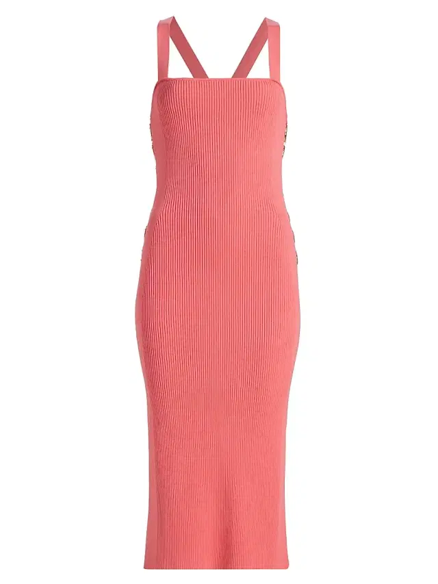 Ramy Brook Women's Brynn Side Cutout Midi-Dress - Coral
