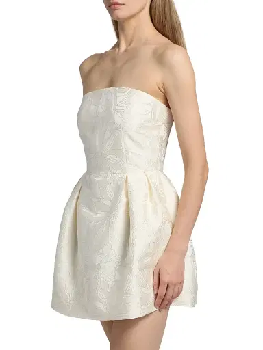 Ramy Brook Women's Ever Floral Jacquard Minidress - Ivory Jacquard - Size 12 | Thumbnail 4