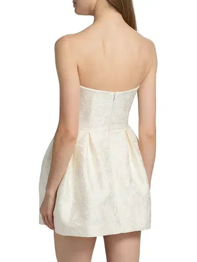Ramy Brook Women's Ever Floral Jacquard Minidress - Ivory Jacquard - Size 12 | Thumbnail 5