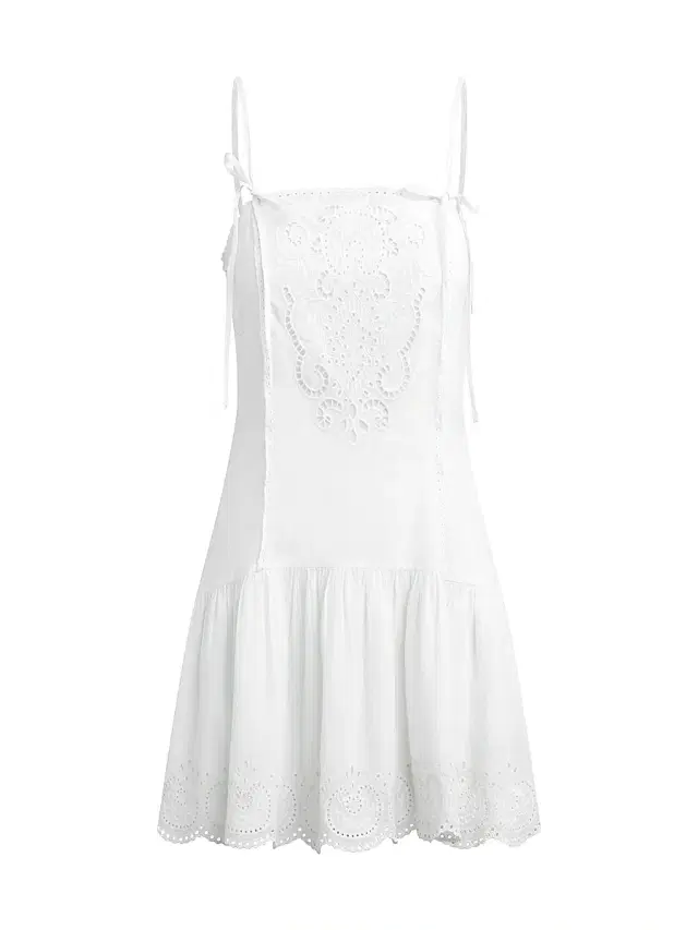 Women's  x WeWoreWhat Destynee Eyelet Drop-Waist Minidress - White