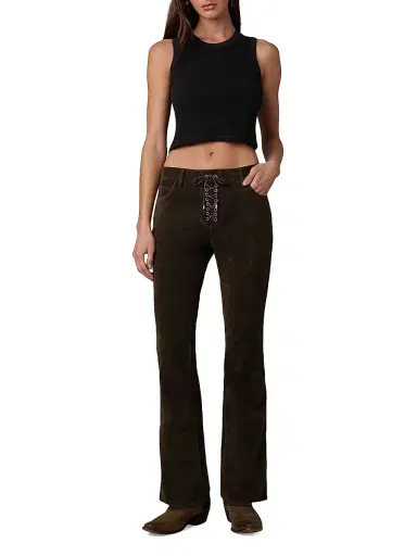 Joe's Jeans Women's X WeWoreWhat The Ralph Suede Bootcut Jeans - Dark Chocolate - Size 34 | Thumbnail 2 Joe's Jeans Women's X WeWoreWhat The Ralph Suede Bootcut Jeans - Dark Chocolate - Size 34 | Thumbnail 2