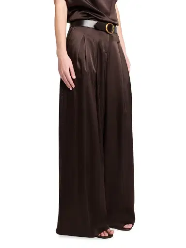 TWP Women's Drew Pleated Silk-Blend Wide-Leg Pants | Thumbnail 4 TWP Women's Drew Pleated Silk-Blend Wide-Leg Pants | Thumbnail 4