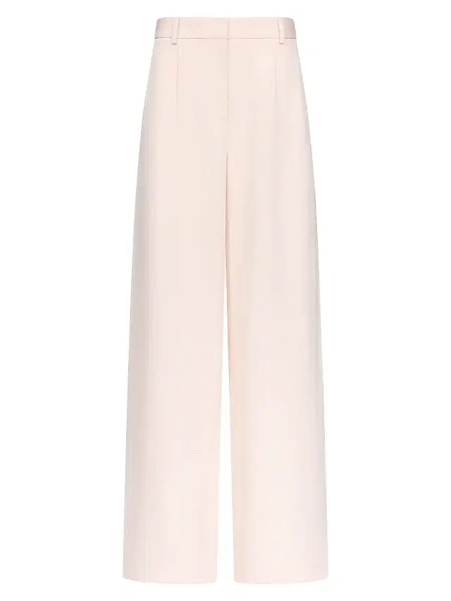 TWP Women's Hudson Pleated Wide-Leg Pants - Creme De Peche