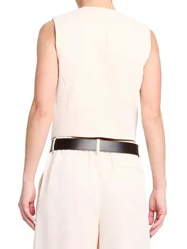 TWP Women's Highneck Hidden-Placket Vest - Creme De Peche - Size Large | Thumbnail 4 TWP Women's Highneck Hidden-Placket Vest - Creme De Peche - Size Large | Thumbnail 4