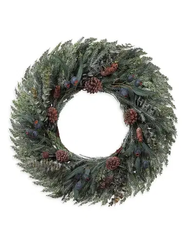 Winward Home Holiday Newness Faux Mixed Eucalyptus Cedar Pine Wreath | Thumbnail 1