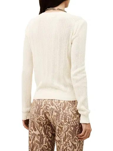 Ba&sh Women's Viviana Pointelle-Knit Cardigan | Thumbnail 4 Ba&sh Women's Viviana Pointelle-Knit Cardigan | Thumbnail 4