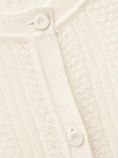 Ba&sh Women's Viviana Pointelle-Knit Cardigan | Thumbnail 7 Ba&sh Women's Viviana Pointelle-Knit Cardigan | Thumbnail 7