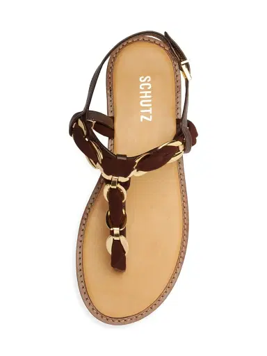 Schutz Women's Camellia Leather Slingback Sandals - Root Brown | Thumbnail 7 Schutz Women's Camellia Leather Slingback Sandals - Root Brown | Thumbnail 7