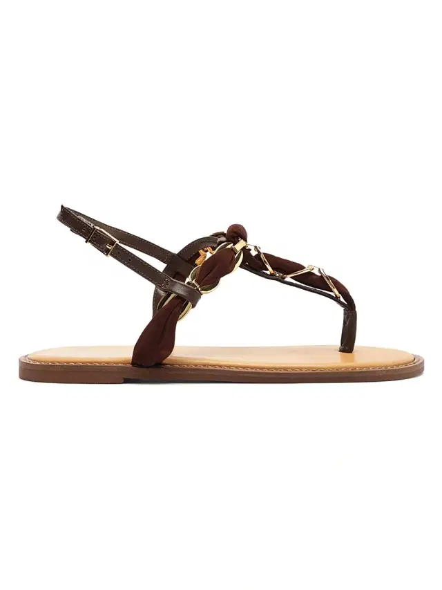 Schutz Women's Camellia Leather Slingback Sandals - Root Brown