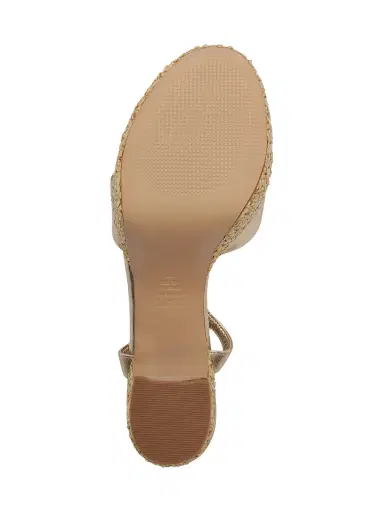 Schutz Women's Keefa 105MM Raffia Block-Heel Sandals - Platinum | Thumbnail 8 Schutz Women's Keefa 105MM Raffia Block-Heel Sandals - Platinum | Thumbnail 8