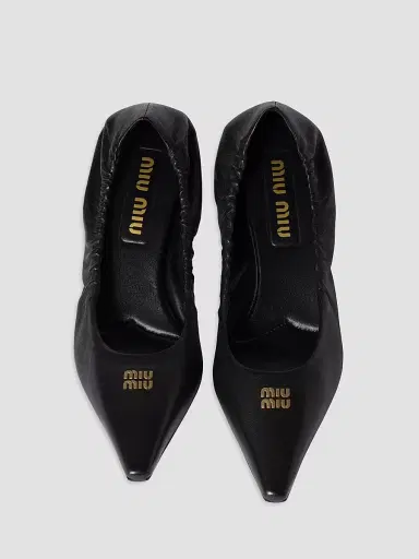 Miu Miu Women's Nappa Leather Pumps | Thumbnail 2 Miu Miu Women's Nappa Leather Pumps | Thumbnail 2