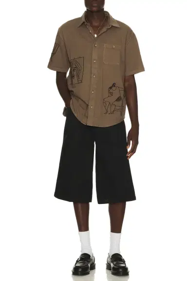 By Parra Crooked Face Short Sleeve Shirt | Thumbnail 3 By Parra Crooked Face Short Sleeve Shirt | Thumbnail 3