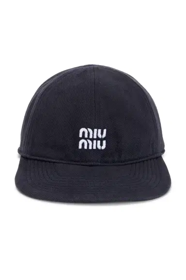 Miu Miu Denim Washed Baseball Cap | Thumbnail 1