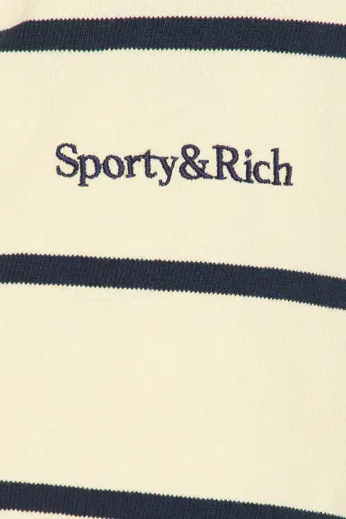 Sporty & Rich Serif Logo Rugby Polo Sweatshirt | Thumbnail 5 Sporty & Rich Serif Logo Rugby Polo Sweatshirt | Thumbnail 5