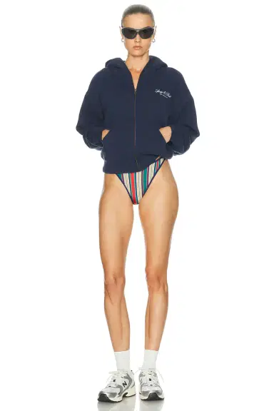 Sporty & Rich Vendome LA Embroidered Zip Hoodie | Thumbnail 4 Sporty & Rich Vendome LA Embroidered Zip Hoodie | Thumbnail 4